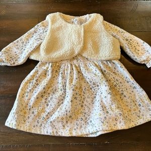 Just One You Cheetah Fleece Dress with Vest